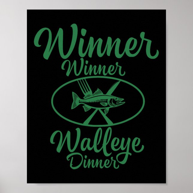 Vinnare Winner Walleye Middag - Lönt fiske Poster (Framsidan)