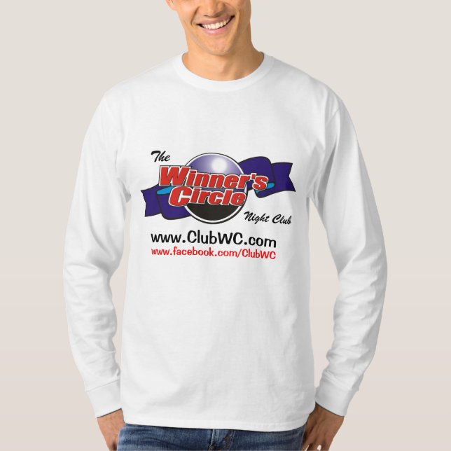 Vinnaren cirklar den NYA grundläggande långärmaden T-shirt (Framsida)