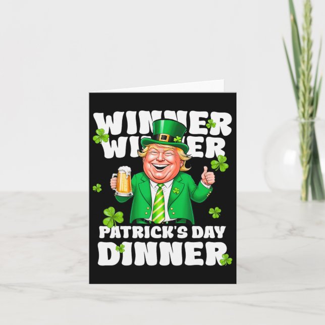 Vinnaren firar St. Patrick's Day för Trump Kort (Framsida)