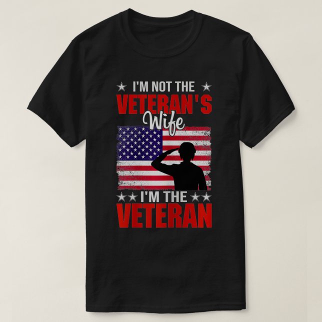 Vinnarna är inte veteranernas fru i veteranrummet t shirt (Design framsida)