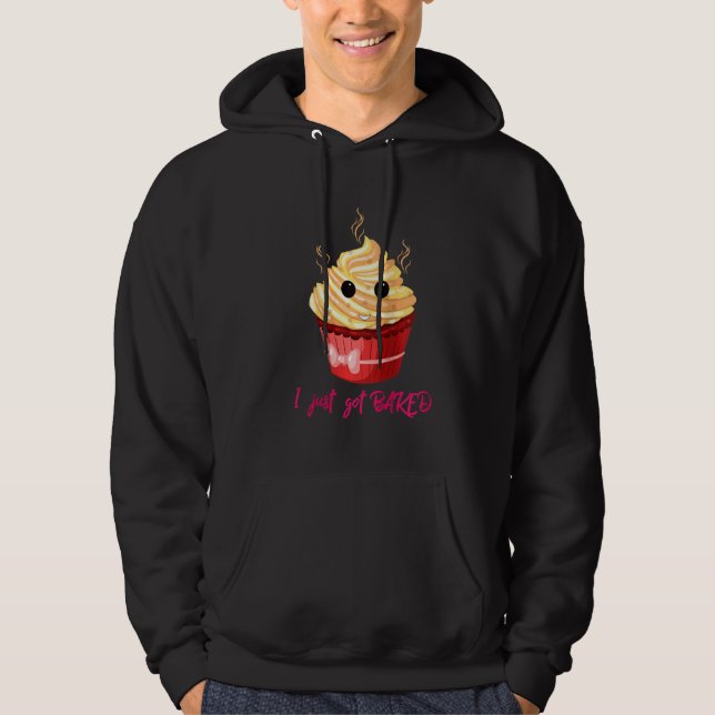 Vinnarna jag just Har Baked Funny Cute Cupkaka Bak Hoodie (Framsida)