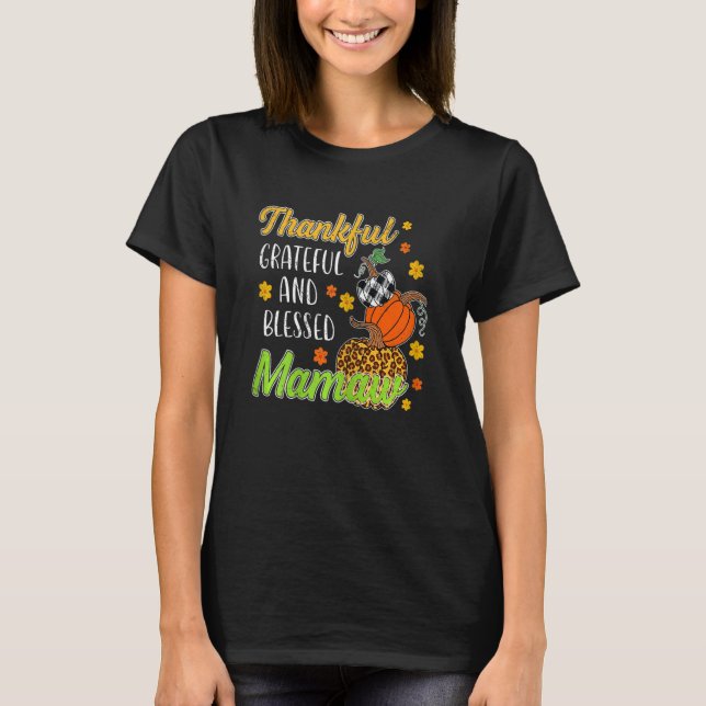 Vinnarna tacksamt lyckliga, lyckliga, höstnedgång  t shirt (Framsida)