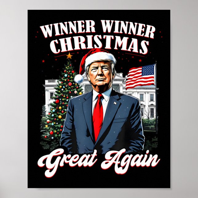 Vinnarnas Underbara julafton Roligt Trump 2024 Poster (Framsidan)