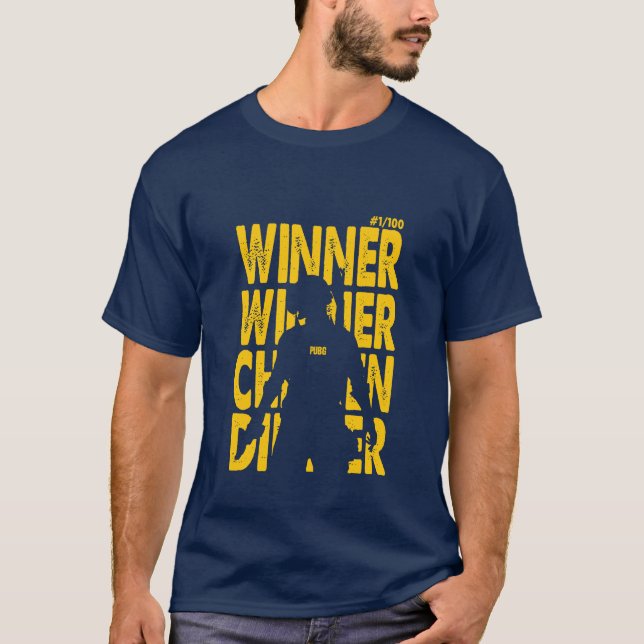Vinner Winner Chicken Middag || Speciell PUBG-desi T Shirt (Framsida)