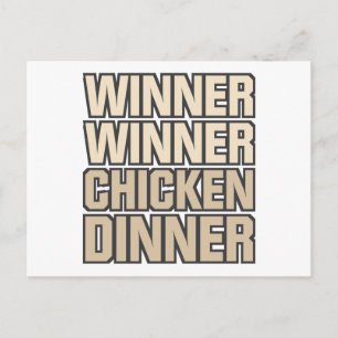 Vinner Winner Chicken Middag Vykort