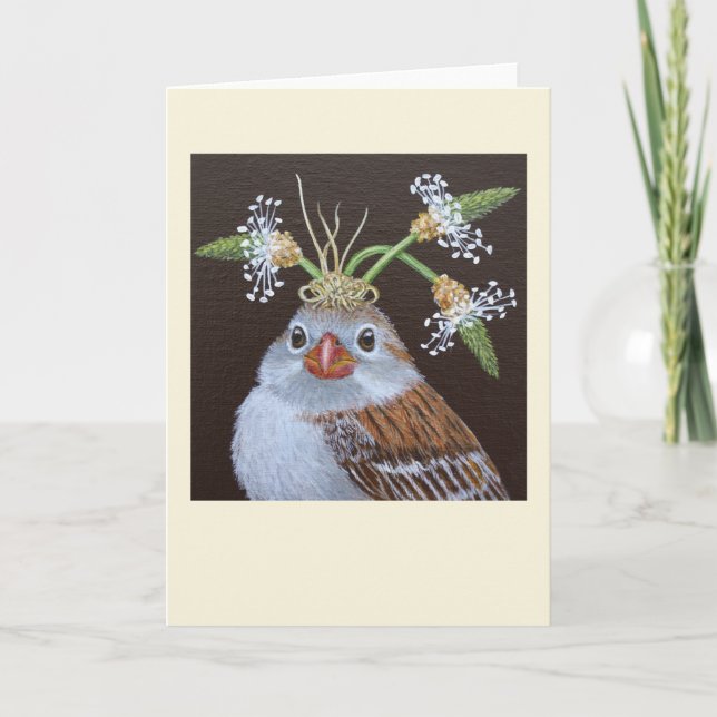 Vinnie, fält-sparrow-kort kort (Framsida)