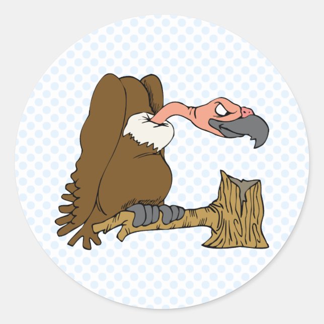 Vinnie Vculture Runt Klistermärke (Framsida)