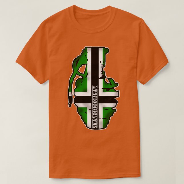 Vinnland Frag Flagga lång T Shirt (Design framsida)