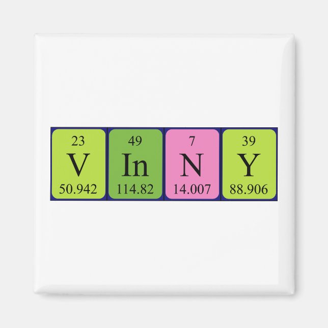 Vinny Periy bord namn magnet (Framsidan)