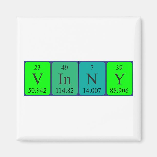 Vinny Periy bord namn magnet (Framsidan)