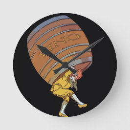 Vino Barrel Rund Klocka