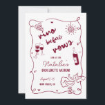 Vino Before Vows Bachelorette Itinerary & Invite Inbjudningar<br><div class="desc">Vino Before Vows Bachelorette Itinerary & Invite for Vineyard Winery Wine Bachelorette Weekend Invitation Planning a vino before vows bachelorette weekend? Then this editable wine year wine bachelorette party itinerary is the perfect choice, so you can get the details to the invitees for your winery bachelorette weekend and make sure...</div>