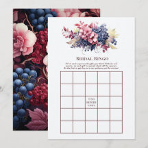 Vino Before Vows Blommig Bröllopsbingo för Brudtär
