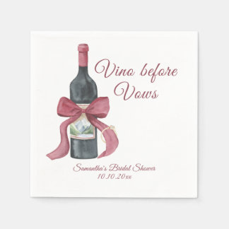 Vino before vows Bridal Shower Pappersservett