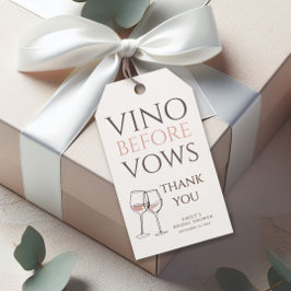Vino Before Vows Doodle Wine Thanks Bridal Shower Presentetikett