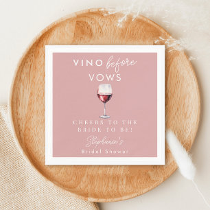 Vino Before Vows Rosé Röd Vin Bröllopsfest Pappersservett