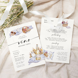 Vino Before Vows Vinbruk Möhippa Helg Inbjudningar