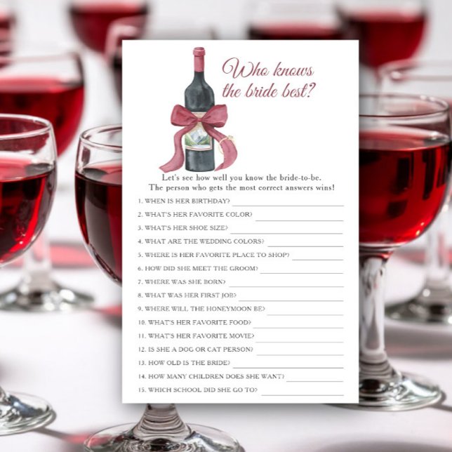 Vino before Vows Who knows the bride best (Skapare uppladdad)