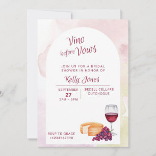 Vino före bröllop Bröllopsfestinbjudan Inbjudningar