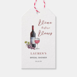 Vino före bröllop Vinetema Bröllopsdusch Presentetikett