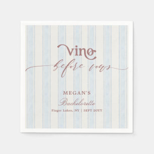 Vino före bröllopet Vinland Bachelorettefest Pappersservett