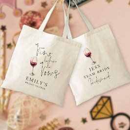 Vino före bröllopslöfte Tjejnamn Bröllopsdusch Tygkasse