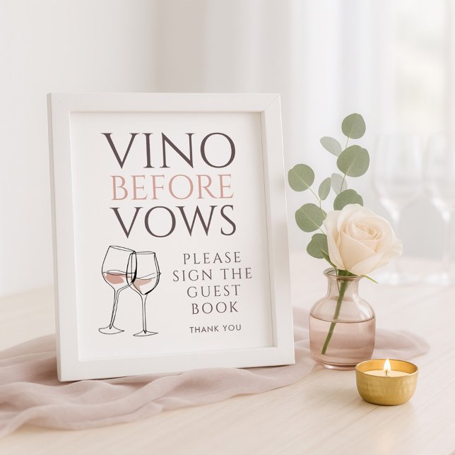 Vino före bröllopslöften Klotter Gästbok Bröllopsf Poster (Skapare uppladdad)