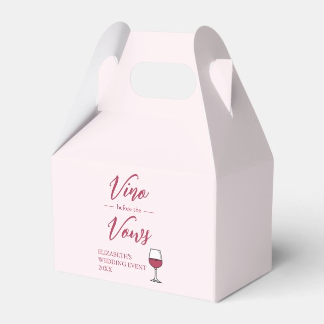 Vino före bröllopslöftet bröllopsdusch/Bachelorett Presentaskar (Framsidan Sidan)