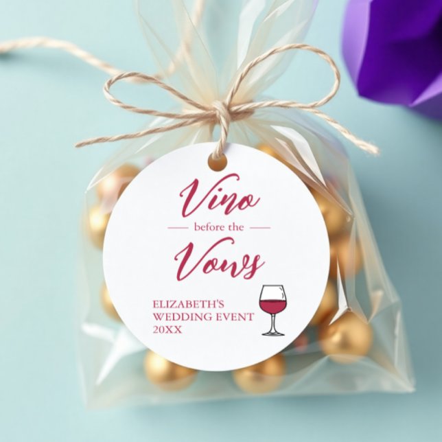 Vino före bröllopslöftet bröllopsfest/bachelorette gåvor etiketter (Skapare uppladdad)