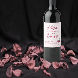 Vino före bröllopslöftet bröllopsfest/bachelorette vinflaska etikett