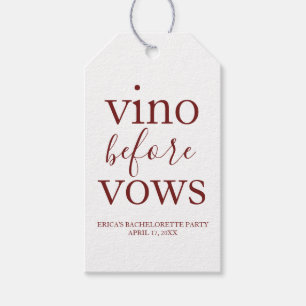 Vino före favorittaggar för rader presentetikett