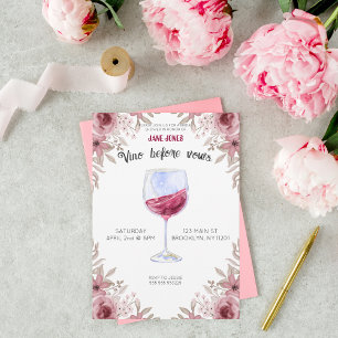 Vino före havsbotten och rosa möhippa inbjudningar