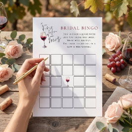 Vino före löften Bingo spel Bröllopsdusch kort