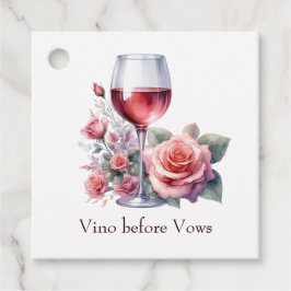 Vino före löften Blommig bröllopsdusch för vin Gåvor Etiketter