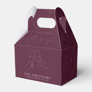 Vino före löften Chic vin Bröllopsdusch Presentaskar