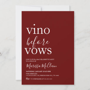 Vino före löften Vin inbjudan