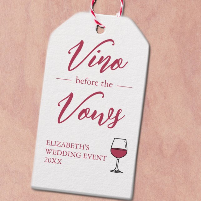 Vino före löftena bröllopsfest/bachelorette presentetikett (Skapare uppladdad)