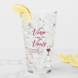 Vino före Möhippan Vows/Bachelorette Glaskopp