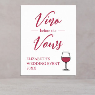 Vino före Möhippan Vows/Bachelorette Poster