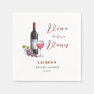 Vino före Möhippan Vows Vin Theme Pappersservett