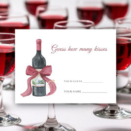 Vino före vigseln Hur många kyssar bröllopsspel Tilläggskort