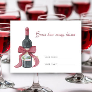 Vino före vigseln Hur många kyssar bröllopsspel Tilläggskort
