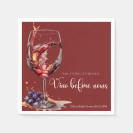 Vino före vigseln Vinprovning Brudtävling Pappersservett