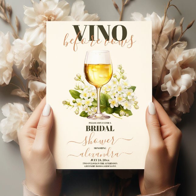 Vino Före Vows Bach Anpassningsbar Winery Bachelor Inbjudningar (Skapare uppladdad)