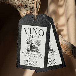 Vino Före Vows Bach Anpassningsbar Winery Bachelor Presentetikett