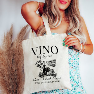 Vino Före Vows Bach Anpassningsbar Winery Bachelor Tygkasse
