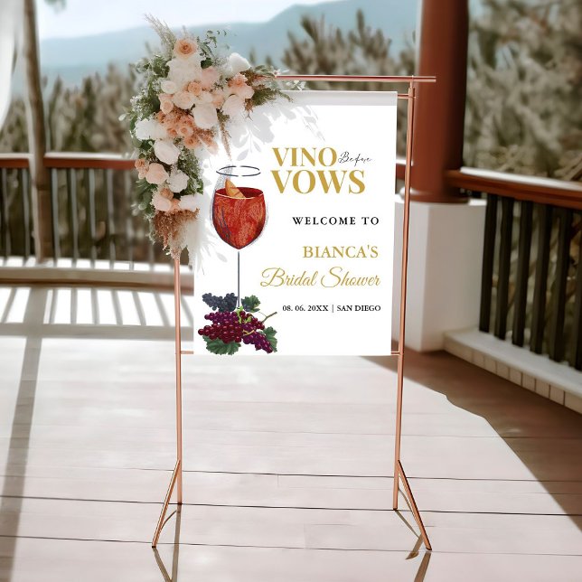 Vino före Vows Blommigt Möhippa Välkommen Poster (Skapare uppladdad)