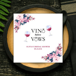 Vino Före Vows Blommigt Winery Möhippa Pappersservett