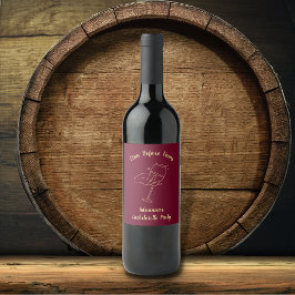 Vino Före Vows Burgundy Vin Bachelorette Vinflaska Etikett