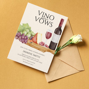 Vino före Vows Charcuterie Board Möhippa Inbjudningar